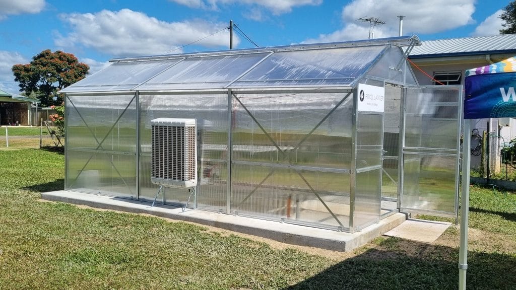 Image of the radiant life college hydroponics greenhouse